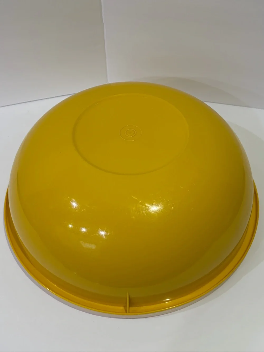Vintage Tupperware Fix N Mix Harvest Yellow Large Bowl With Original Sheer Lid